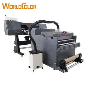 WorldColor dtf 60cm doppia stampante per trasferimento di film xp600 i3200A1 e macchina shaker stampante dtf a doppia testa da 24"