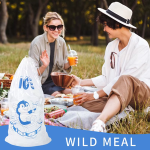 שקית קרח מפלסטיק שקוף 8LB 10LB 20LB עם שרוך כותנה למשקאות אנרגיה, הדפסת גרוור, טיפול במשטח - Product Image 6