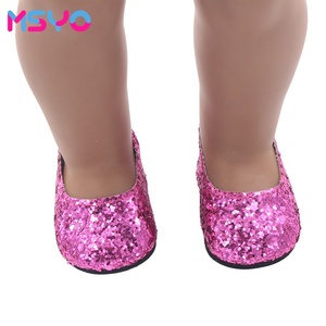 Sapatos de Boneca Bebê em Promoção: Sapatos Rasos com Glitter e Lantejoulas para Bonecas Reborn de 18 Polegadas - Product Image 2