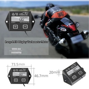 Động cơ kỹ thuật số tach giờ <span class=keywords><strong>Meter</strong></span> tachometer đo động cơ rpm LCD hiển thị xe máy đột quỵ động cơ xe Dirt Bike ATV marineboat - Product Image 6