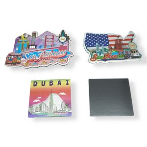Oferta Especial Buen Precio Diferentes Países Recuerdos de Lámina Metálica Imán para Refrigerador de Dubái - Product Image 1