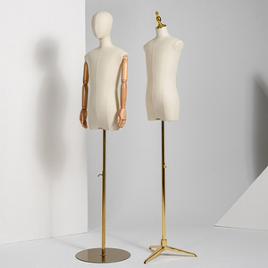 <span class=keywords><strong>Mannequin</strong></span> de vitrine Kainice personnalisé en tissu, buste féminin, demi-corps, avec bras en bois - Product Image 2