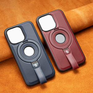 Funda Protectora para Celular GSCASE, Funda Trasera de Cuero PU al por Mayor para iPhone 15 Pro Max <span class=keywords><strong>16</strong></span> Pro 14 con Soporte de Anillo - Product Image 2