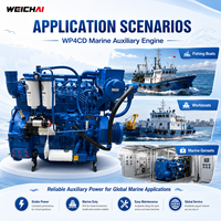 Moteur diesel auxiliaire marin SCDC Weichai WP4C 60-108 kW 1800 tr/min 4 cylindres pour groupe électrogène marin 60 Hz