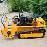 Tondeuses à fléaux télécommandées sur chenilles, robustes, à essence, certifiées EPA, 800 mm, moteur Loncin 459 CC, pour exploitation agricole fruitière