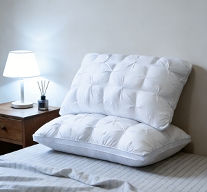 Super Soft Easy Care Colorfast 100% Polyester Fiber Pinch Pleated <strong>Pillows</strong> Soft Fluffy Neck Support For Comfortable Sleeping - Product Image 1