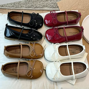 Chaussures de princesse à nœud en cuir PU pour bébés et jeunes enfants, idéales pour les fêtes - Product Image 2