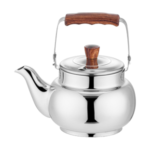 Bouilloire arabe de luxe théière miroir en métal poli avec logo personnalisé cafetière en or Offre Spéciale de Dubaï avec boîte-cadeau - Product Image 4