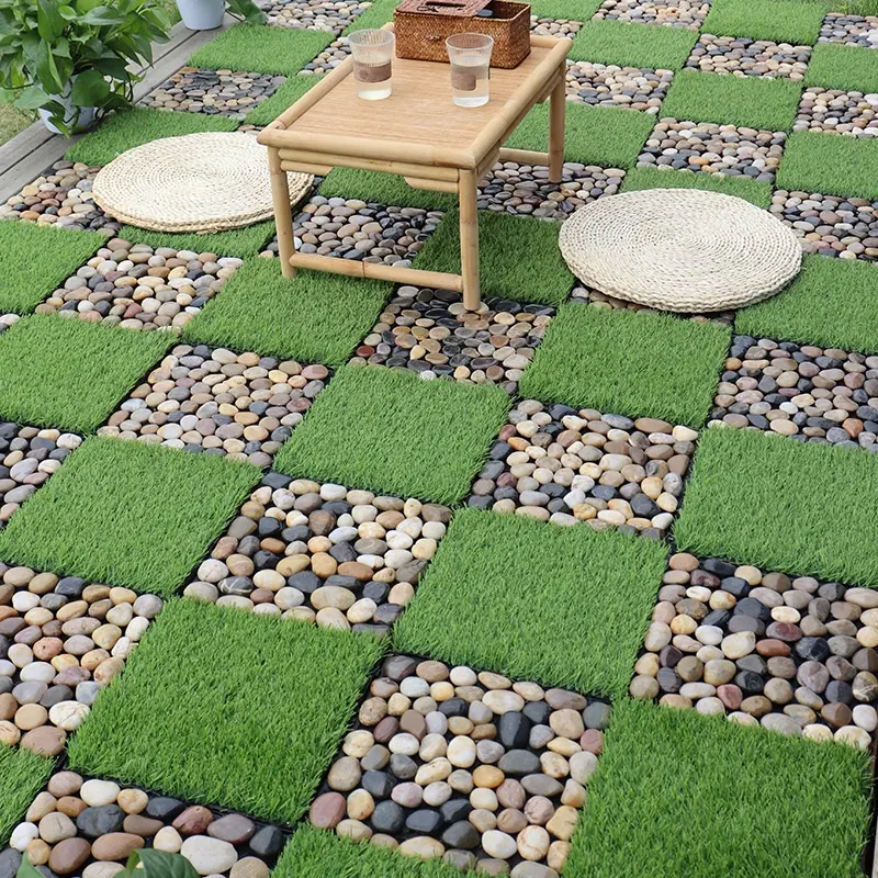 Carreaux de terrasse à emboîter Tuiles de terrasse en pierre composite en pierre naturelle