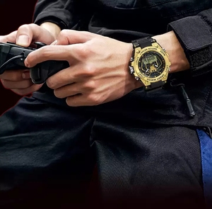 OEM SANDA 3159นาฬิกาสำหรับผู้ชาย,นาฬิกาอนาล็อกดิจิตอลการเคลื่อนไหวคู่แฟชั่นดีไซน์แมงมุมกันน้ำ50เมตรนาฬิกากีฬาผู้ชาย - Product Image 4