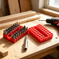 Juego de Puntas de Destornillador de Acero S2 con Estuche de Almacenamiento, Juego de Puntas Magnéticas Multifuncionales para Reparaciones en el Hogar, Taller y Herramientas Manuales