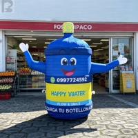 Gigantesque figurine gonflable publicitaire en forme de seau d'eau ou de bouteille de boisson pour la vente au détail