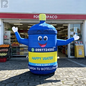 Gigantesque figurine gonflable publicitaire en forme de seau d'eau ou de bouteille de boisson pour la vente au détail - Product Image 1