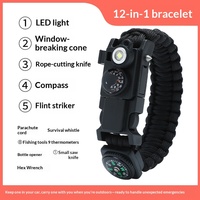 Bracelet de survie en paracorde - Équipement d'urgence tressé multifonctionnel pour l'extérieur, grande taille, en polyester, fabriqué au Zhejiang