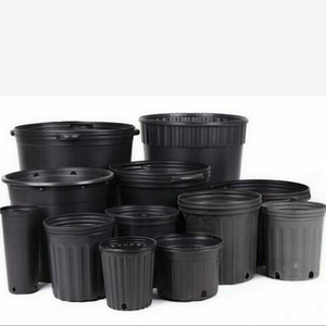 Wholesale Supplier Black Recycled PP Flower Tree Planter 1 3 5 6 7 10 15 Gallon Inch Plant Plastic Pot For Nursery