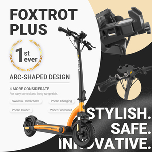 Trottinette électrique adulte Hikerboy <span class=keywords><strong>Foxtrot</strong></span> Plus à deux roues avec écran LCD, 3 modes de vitesse, absorption des chocs avant, application, conduite urbaine fluide - Product Image 4