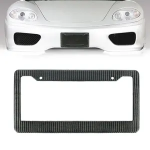 Custom Car License Plate Frames Classic Carbon Fiber License Plate Frame For USA size