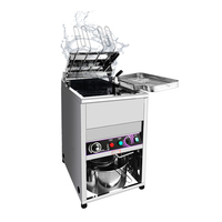Freidora eléctrica profunda frita de pollo de acero inoxidable comercial, equipo de cocina, freidora de 30L