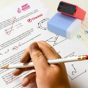 Jeu <span class=keywords><strong>de</strong></span> cinq timbres pour les enseignants encouragent les élèves à soutenir la personnalisation Flash Stamp - Product Image 3