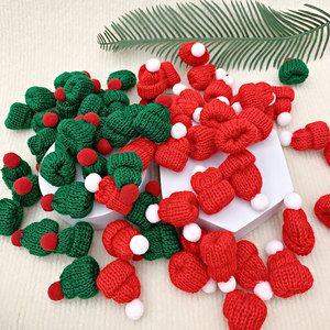 Mini chapeau tricoté <span class=keywords><strong>de</strong></span> noël noël nouvel an mignon créatif doigt chapeau pendentif bricolage décoration cadeau - Product Image 5