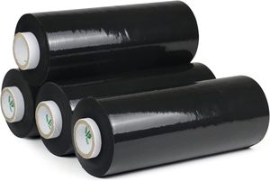 10" Black Stretch Wrap 950ft Stretch Cling Durable Adhering <b>Packing</b> <b>Moving</b> Packaging Heavy Duty Shrink Film Stretch Wrap - Product Image 6