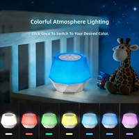 Machine à bruit blanc pour le sommeil, avec minuterie de charge intelligente, veilleuse, réglage des couleurs RGB, changement de chansons, appareil apaisant portable et compact
