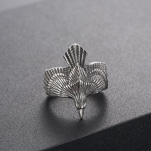 Flying Bird <b>Ring</b> Men's Fashion <b>Titanium</b> Steel Animal Zodiac Jewelry SA1088 - Product Image 2