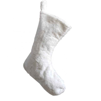 2025 nouveau Style en gros sac cadeau de noël vache décoratif fausse fourrure bas de noël pour la broderie
