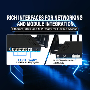 Ricche interfacce per Router di rete doppio modulo Dual SIM interno 2 Standard M2 porta industriale Performrance 5G WIFI 6 <span class=keywords><strong>Route</strong></span> - Product Image 5