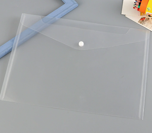 Porte-documents en plastique transparent A4 avec bouton-pression pour l'école, le bureau, les étudiants, sac de rangement pour fournitures scolaires - Product Image 6