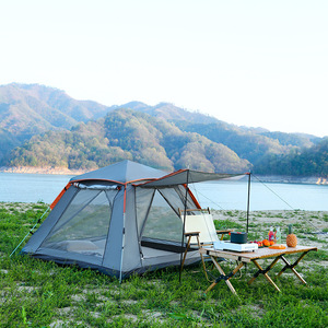 Carpa de Camping para Exteriores, Portátil, Totalmente Automática, de Apertura Rápida, con Toldo, Equipada con Tela Oxford para 4 Personas - Product Image 3