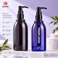 Bouteilles de gel douche et shampoing haut de gamme de 250 ml, bouteilles cosmétiques en PET, emballages pour gel douche, savon liquide pour les mains, flacon pompe pour lotion