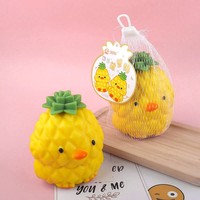 Jouet anti-stress breveté en caoutchouc thermoplastique en forme de canard ananas, cadeau de bureau adorable et mignon