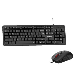Thinkplus <b>Keyboard</b> Mouse Set Wired <b>USB</b> Waterproof Ergonomic for Desktop Laptop - Product Image 1