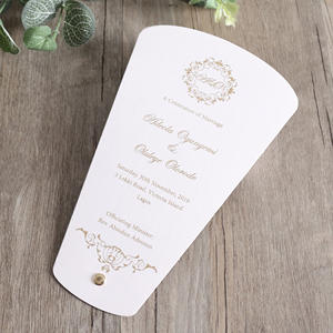 Programa <span class=keywords><strong>de</strong></span> Ceremonia <span class=keywords><strong>de</strong></span> boda <span class=keywords><strong>de</strong></span> lámina dorada <span class=keywords><strong>de</strong></span> tres páginas Fans Invitación <span class=keywords><strong>de</strong></span> boda <span class=keywords><strong>de</strong></span> papel <span class=keywords><strong>de</strong></span> cartón blanco <span class=keywords><strong>para</strong></span> evento <span class=keywords><strong>de</strong></span> boda - Product Image 2