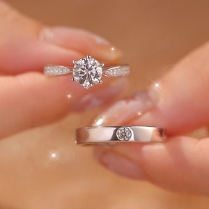 Joias de Prata Esterlina 925 para Casal com Moissanite, ODM OEM de Fábrica, para Noivado, Casamento, Aniversário e Presente de Aniversário - Product Image 2