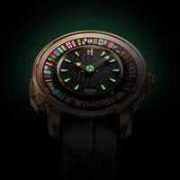 Montre mécanique interactive pour homme Lucky Harvey, 48 emplacements pour cadran, bouton poussoir, jeu automatique, montre-bracelet sport, étanche, ZLS306