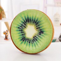Creatief 3D schattig fruit knuffelkussen simulatie pluche watermeloen kiwi aardbei speelgoed zitkussen tegen een lage prijs