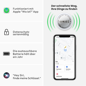 جهاز تتبع THUMBS-UPP67 مقاوم للماء لنظام iOS مع منبه وخاصية العثور على الموقع، جهاز تعقب مضاد للضياع وتحديد المواقع، أصغر جهاز تتبع GPS عالمي للمحفظة - Product Image 5