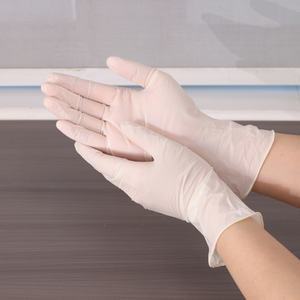 Gants d'examen jetables en latex sans poudre, épaisseur 5 MIL, longueur 24 CM, bord coupé, manchette lisse, usage général, fabriqués en Malaisie - Product Image 3