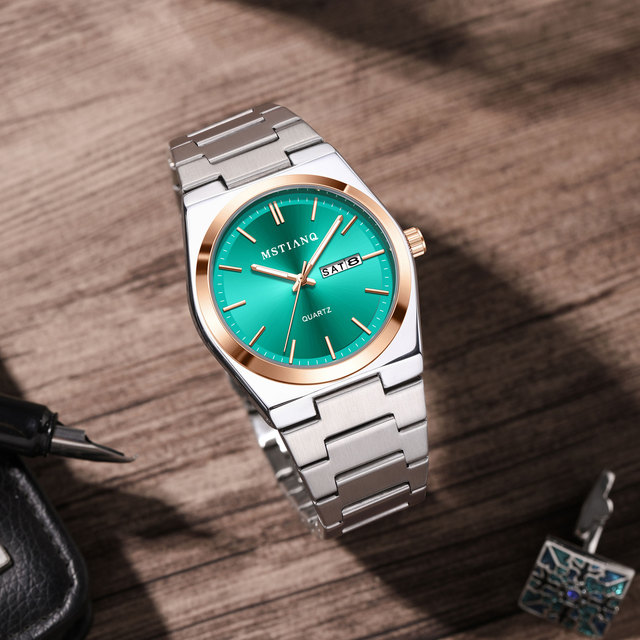 Top Brand Luminous Hands Quartz Watch for Men Fashion Business Calendar Alloy Case Glass Dial Luxury Stainless Steel