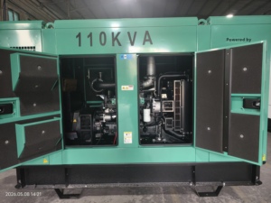 Groupe électrogène 88 kW 110 <span class=keywords><strong>kVA</strong></span>, puissance de secours, Générateur 150 <span class=keywords><strong>kVA</strong></span> Triphasé Super Silencieux, Groupe électrogène d'urgence pour Hôtel avec ATS - Product Image 3