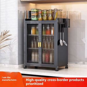 Efficient Metal Dish Rack Chopsticks <b>Storage</b> Cabinet Dust Proof Tabletop <b>Kitchen</b> Cupboard Door Household Dinnerware Drain Rack - Product Image 6