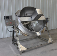 Marmite de cuisson électrique inclinable à double enveloppe avec agitation automatique, pour la caramélisation du sucre et le contrôle automatique de la température