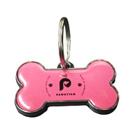Étiquette d'identification de chien NFC 13.56Mhz personnalisée NFC porte-clés pour animaux de compagnie en métal RFID étiquette d'os de chien pour l'identification des animaux de compagnie