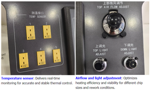 Nuova Macchina Automatica per Rilavorazione BGA con Visione HD e Allineamento, Riscaldamento Indipendente Superiore, Centrale e Inferiore per PCB IC di Telefoni Cellulari e Componenti Solari in Metallo - Product Image 5