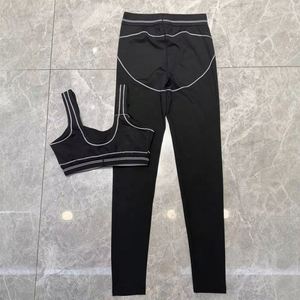 Conjunto de 2 Piezas de Pantalones de Yoga con Estampado sin Costuras para Mujer, Leggings Deportivos de Secado Rápido de Spandex/Nailon para Gimnasio y Fitness - Product Image 5