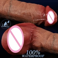 Dildo para adultos, molde de pene simulado con ventosa, tacto suave y realista, dildo manual extendido para masturbación femenina -LM-B320-2