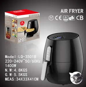 الأعلى مبيعًا منتجات مطبخ منزلية بدون دخان زيت قلاية هواء ذكية رقمية 5.2L