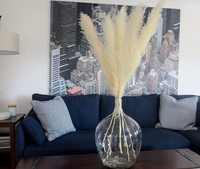 Vase artificiel en verre transparent de grande capacité pour la décoration intérieure du salon de bureau Vente en gros